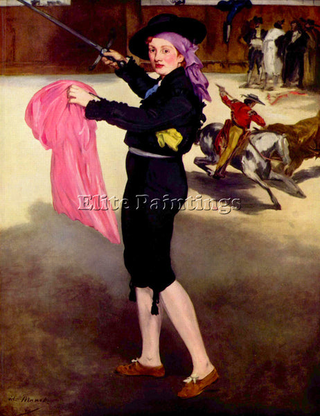 MANET MLLE VICTORINE IN THE COSTUME OF A MATADOR ARTIST PAINTING HANDMADE CANVAS