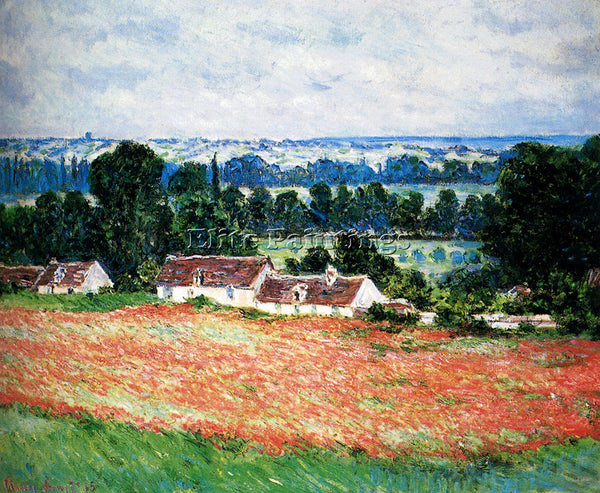 CLAUDE MONET FIELD OF POPPIES GIVERNY 1885 ARTIST PAINTING REPRODUCTION HANDMADE