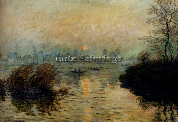 CLAUDE MONET SUN SETTING OVER THE SEINE AT LAVACOURT WINTER EFFECT REPRODUCTION