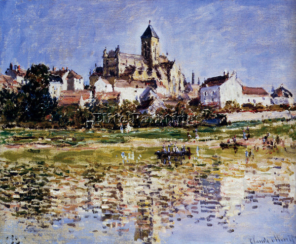CLAUDE MONET THE CHURCH AT VETHEUIL 1880 ARTIST PAINTING REPRODUCTION HANDMADE