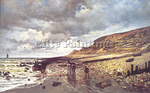 CLAUDE MONET THE HEADLAND OF THE HEVE AT LOW TIDE ARTIST PAINTING REPRODUCTION