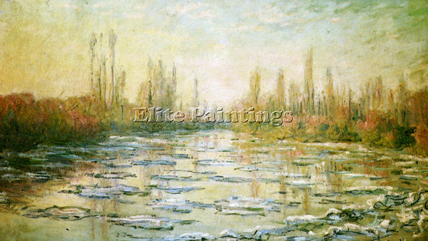 CLAUDE MONET THE ICE FLOES ARTIST PAINTING REPRODUCTION HANDMADE OIL CANVAS DECO