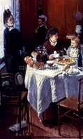 CLAUDE MONET THE LUNCHEON 1868 ARTIST PAINTING REPRODUCTION HANDMADE OIL CANVAS