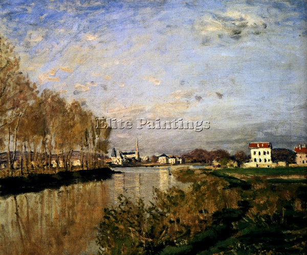 CLAUDE MONET THE SEINE AT ARGENTEUIL ARTIST PAINTING REPRODUCTION HANDMADE OIL