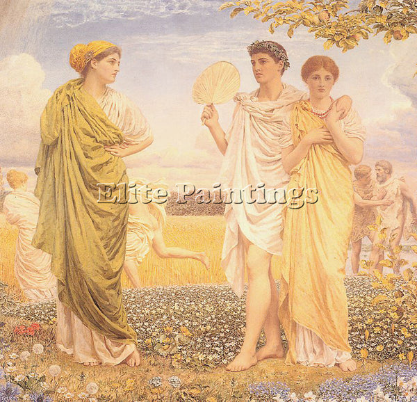 ALBERT  MOORE LOVES OF THE WINDS AND THE SEASONS ARTIST PAINTING HANDMADE CANVAS