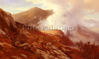 AMERICAN MORAN EDWARD HALF WAY UP MT WASHINGTON ARTIST PAINTING REPRODUCTION OIL