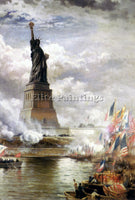 AMERICAN MORAN EDWARD UNVEILING THE STATUE OF LIBERTY 1886 ARTIST PAINTING REPRO