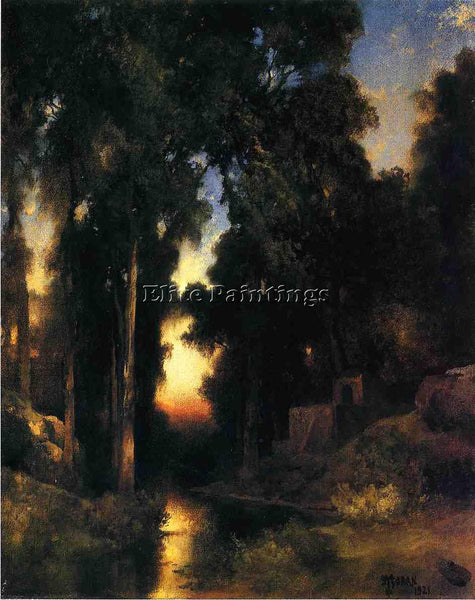 THOMAS MORAN MISSION IN OLD MEXICO ARTIST PAINTING REPRODUCTION HANDMADE OIL ART
