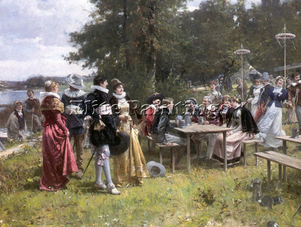 ADRIEN MOREAU MAY DAY 1885 ARTIST PAINTING REPRODUCTION HANDMADE OIL CANVAS DECO