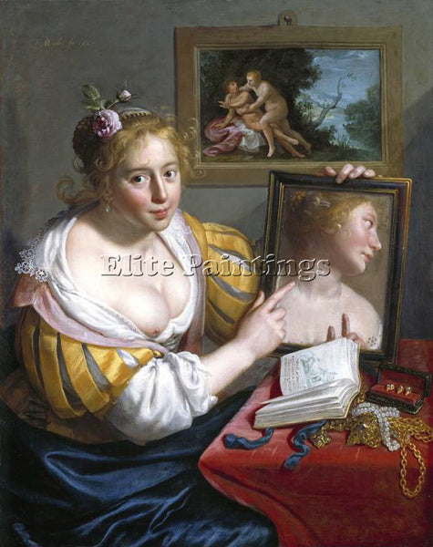 PAULUS MOREELSE 27MIRROR ARTIST PAINTING REPRODUCTION HANDMADE CANVAS REPRO WALL