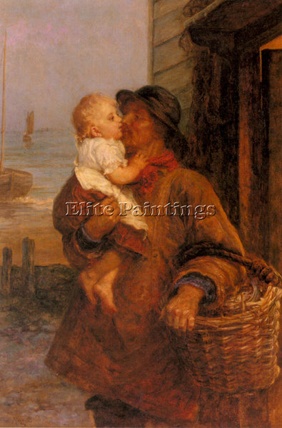 FREDERICK MORGAN A WELCOME FOR DADDY ARTIST PAINTING REPRODUCTION HANDMADE OIL
