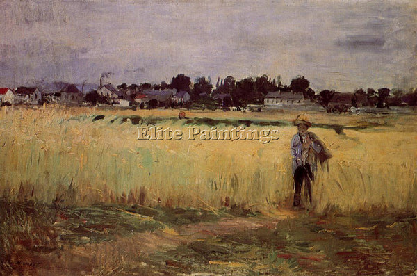 MORISOT BERTHE IN THE WHEAT FIELDS AT GENNEVILLIERS ARTIST PAINTING REPRODUCTION