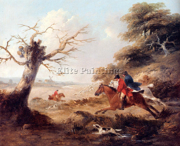 GEORGE MORLAND FULL CRY ARTIST PAINTING REPRODUCTION HANDMADE CANVAS REPRO WALL