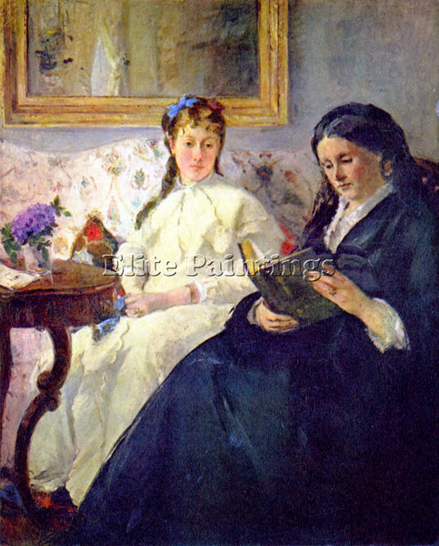 MORISOT MOTHER AND SISTER OF THE ARTIST ARTIST PAINTING REPRODUCTION HANDMADE