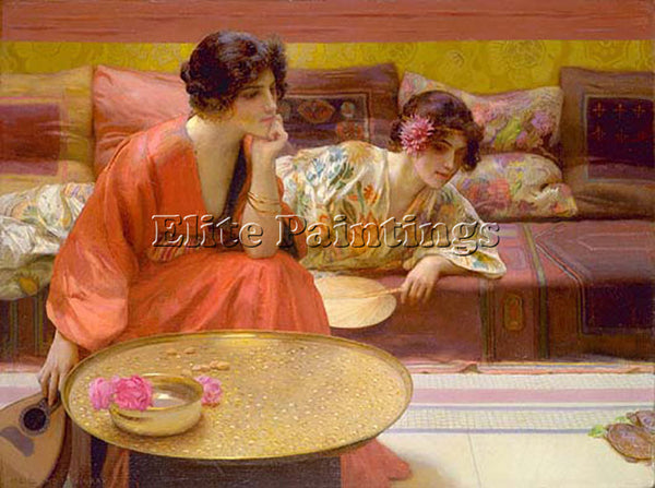 HENRY SIDDONS MOWBRAY IDLE HOURS ARTIST PAINTING REPRODUCTION HANDMADE OIL REPRO