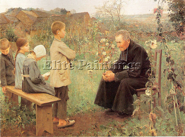 FRENCH MUENIER JULES ALEXIS FRENCH 1863 1942 ARTIST PAINTING HANDMADE OIL CANVAS