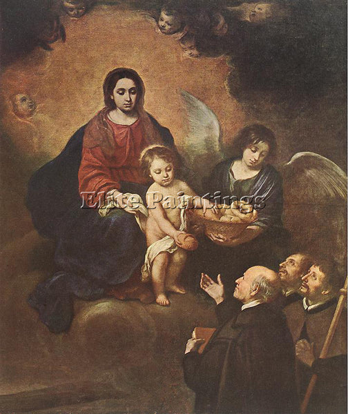 BARTOLOME MURILLO THE INFANT JESUS DISTRIBUTING BREAD TO PILGRIMS ARTIST CANVAS