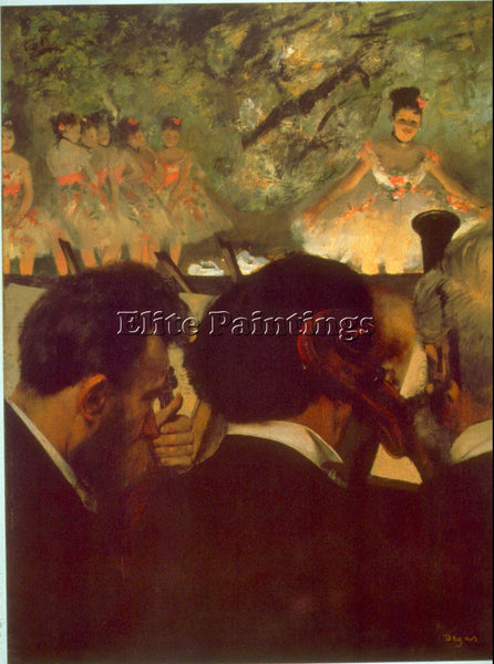 DEGAS MUSICIANS ARTIST PAINTING REPRODUCTION HANDMADE CANVAS REPRO WALL  DECO