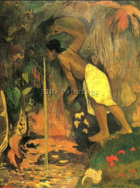 GAUGUIN MYSTERIOUS SOURCE ARTIST PAINTING REPRODUCTION HANDMADE OIL CANVAS REPRO