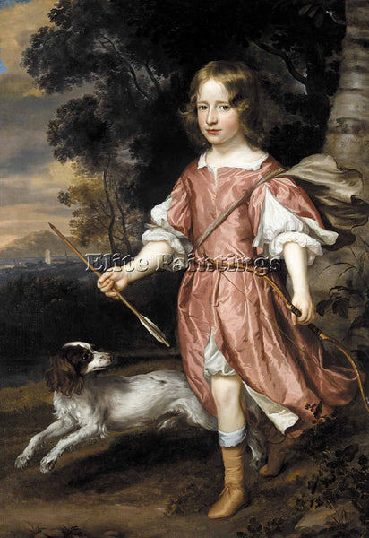 JAN MYTENS PORTRAIT OF THE SON OF A NOBLEMAN AS CUPID ARTIST PAINTING HANDMADE