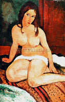 AMEDEO MODIGLIANI N MODIGLIANI NUDE SEATED ARTIST PAINTING REPRODUCTION HANDMADE