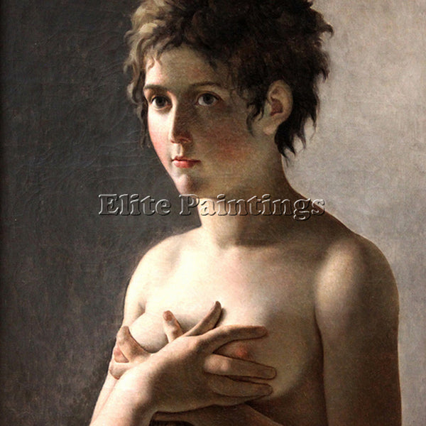 FRENCH NARCISSE PIERRE GUERIN JEUNE FILLE EN BUST C 1794 ARTIST PAINTING CANVAS