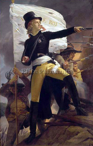 FRENCH NARCISSE PIERRE GUERIN HENRI DE LA ROCHEJACQUELEIN 1 ARTIST PAINTING OIL