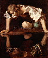 CARAVAGGIO NARCISSUS ARTIST PAINTING REPRODUCTION HANDMADE OIL CANVAS REPRO WALL
