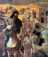TISSOT NEHEMIAH SEES THE RUBBLE IN JERUSALEM ARTIST PAINTING HANDMADE OIL CANVAS