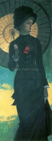 TISSOT NEWTON WOMAN WITH A PARASOL ARTIST PAINTING REPRODUCTION HANDMADE OIL ART