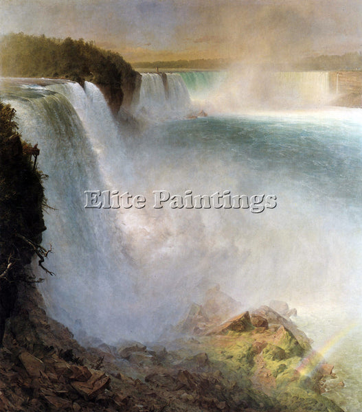 HUDSON RIVER NIAGARA FALLS FROM AMERICAN SIDE BY FREDERICK EDWIN CHURCH PAINTING