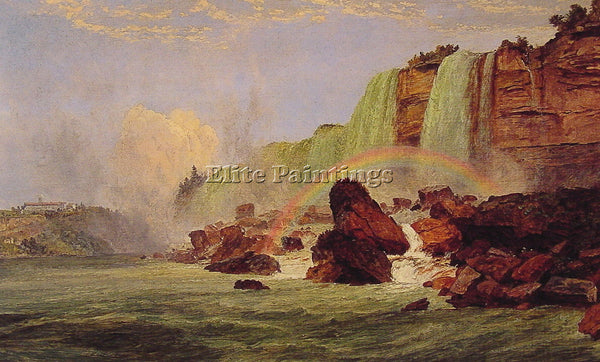 JASPER FRANCIS CROPSEY NIAGARA FALLS WITH VIEW OF CLIFTON HOUSE ARTIST PAINTING