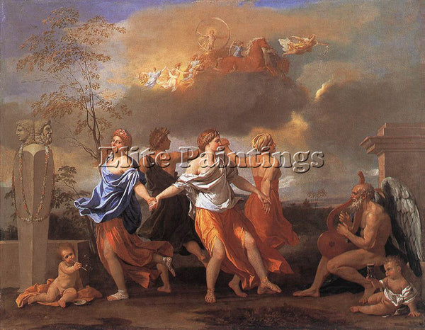 NICOLAS POUSSIN DANCE TO THE MUSIC ARTIST PAINTING REPRODUCTION HANDMADE OIL ART
