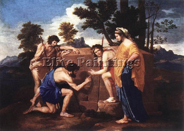 NICOLAS POUSSIN ET IN ARCADIA EGO 1 ARTIST PAINTING REPRODUCTION HANDMADE OIL