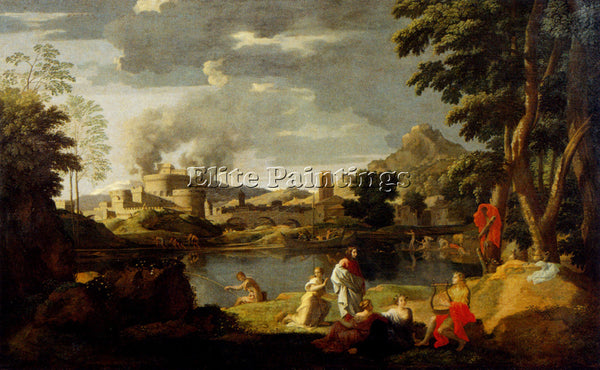 NICOLAS POUSSIN LANDSCAPE WITH ORPHEUS AND EURYDICE 2 ARTIST PAINTING HANDMADE