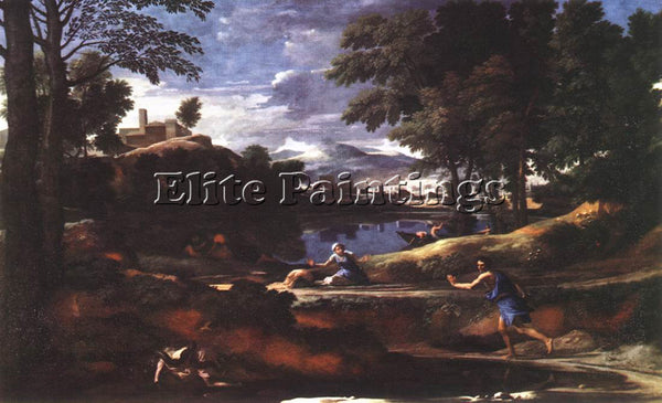 NICOLAS POUSSIN LANDSCAPE WITH MAN KILLED BY SNAKE ARTIST PAINTING REPRODUCTION