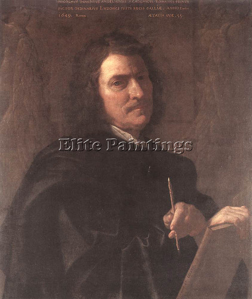 NICOLAS POUSSIN SELF PORTRAIT 1649 ARTIST PAINTING REPRODUCTION HANDMADE OIL ART