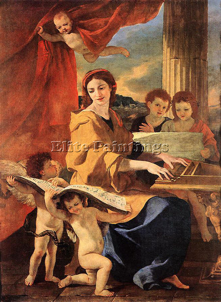 NICOLAS POUSSIN ST CECILIA 1 ARTIST PAINTING REPRODUCTION HANDMADE CANVAS REPRO