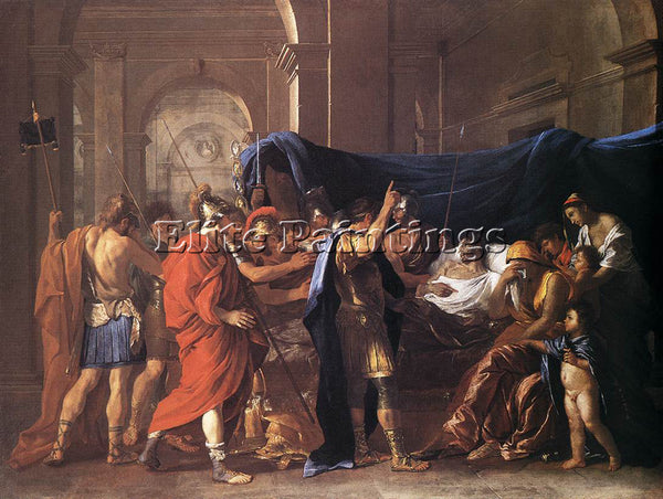 NICOLAS POUSSIN DEATH OF GERMANICUS ARTIST PAINTING REPRODUCTION HANDMADE OIL