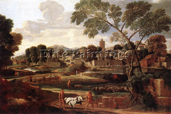 NICOLAS POUSSIN  LANDSCAPE WITH THE FUNERAL OF PHOCION ARTIST PAINTING HANDMADE