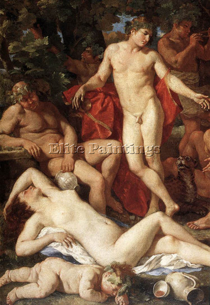 NICOLAS POUSSIN  MIDAS AND BACCHUS DETAIL1 ARTIST PAINTING REPRODUCTION HANDMADE