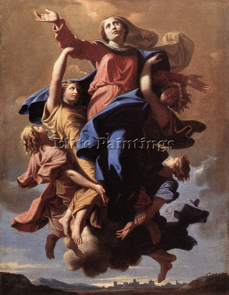NICOLAS POUSSIN  THE ASSUMPTION OF THE VIRGIN ARTIST PAINTING REPRODUCTION OIL