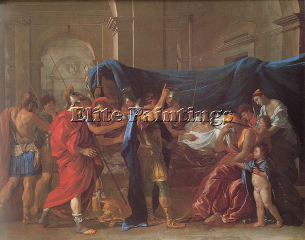 NICOLAS POUSSIN  THE DEATH OF GERMANICUS ARTIST PAINTING REPRODUCTION HANDMADE