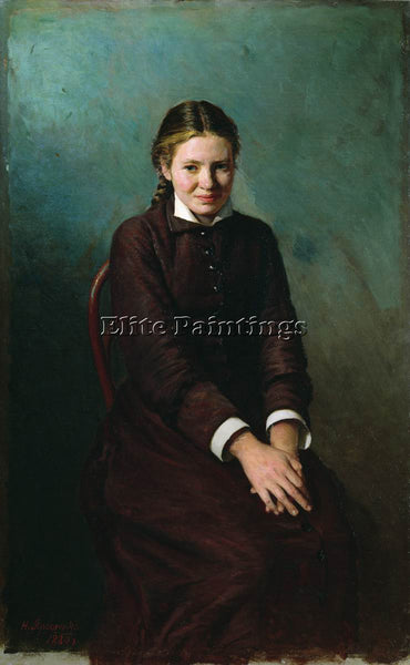 NIKOLAI YAROSHENKO GIRL STUDENT 1883 ARTIST PAINTING REPRODUCTION HANDMADE OIL