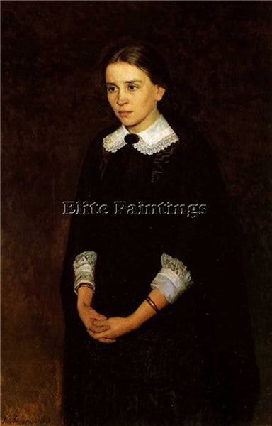 NIKOLAI YAROSHENKO PORTRAIT OF P STREPETOVA 1884 ARTIST PAINTING HANDMADE CANVAS