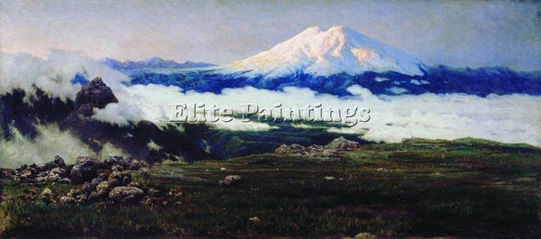 NIKOLAI YAROSHENKO SAT MOUNT MOUNT ELBRUS 1884 ARTIST PAINTING REPRODUCTION OIL