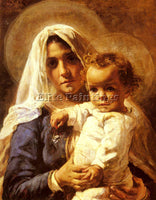 AMERICAN NOURSE ELIZABETH A MOTHER AND CHILD ARTIST PAINTING HANDMADE OIL CANVAS