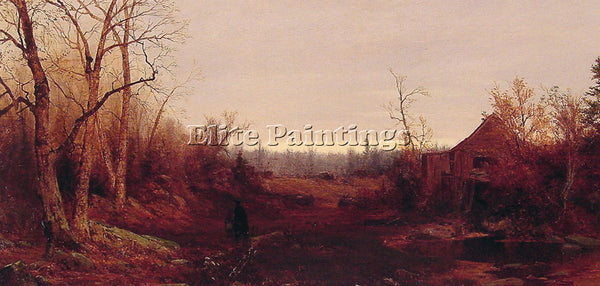 JERVIS MCENTEE NOVEMBER DAY 1863 ARTIST PAINTING REPRODUCTION HANDMADE OIL REPRO