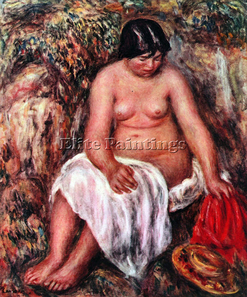 RENOIR NUDE WITH STRAW BY RENOIR ARTIST PAINTING REPRODUCTION HANDMADE OIL REPRO