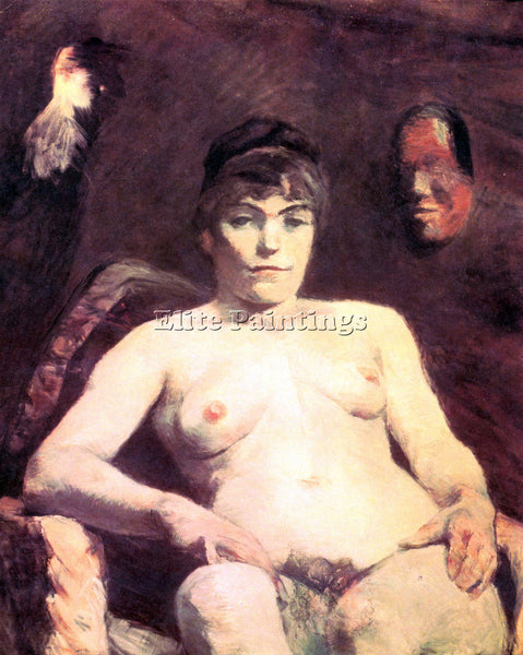 TOULOUSE-LAUTREC NUDE ARTIST PAINTING REPRODUCTION HANDMADE OIL CANVAS REPRO ART